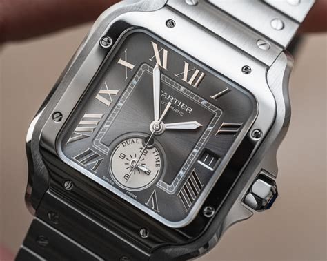 cartier santos dual time|Cartier Santos large lug to.